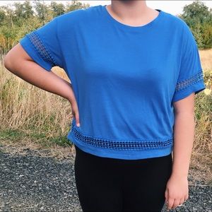 Blue Cut-out Top